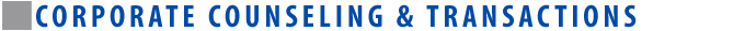 Corporate Counseling & Transactions